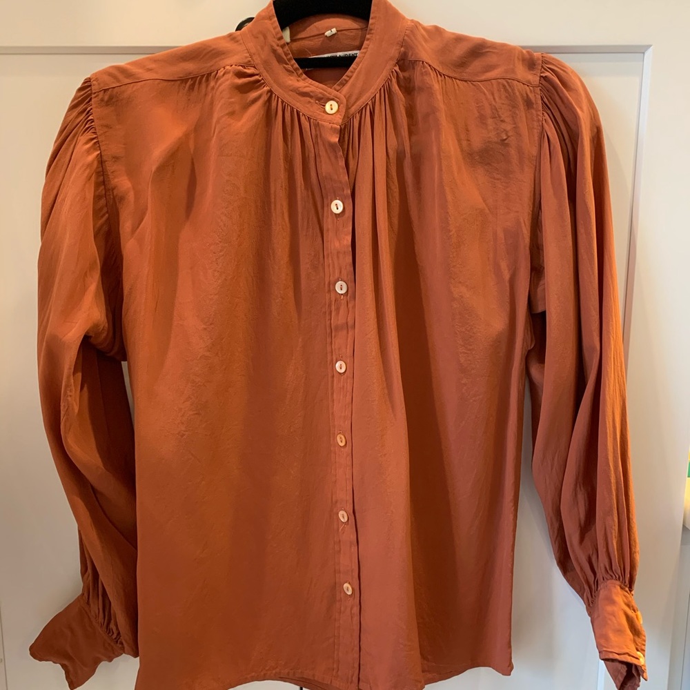 Yves Saint Laurent Silk Blouse vintage 1970s
